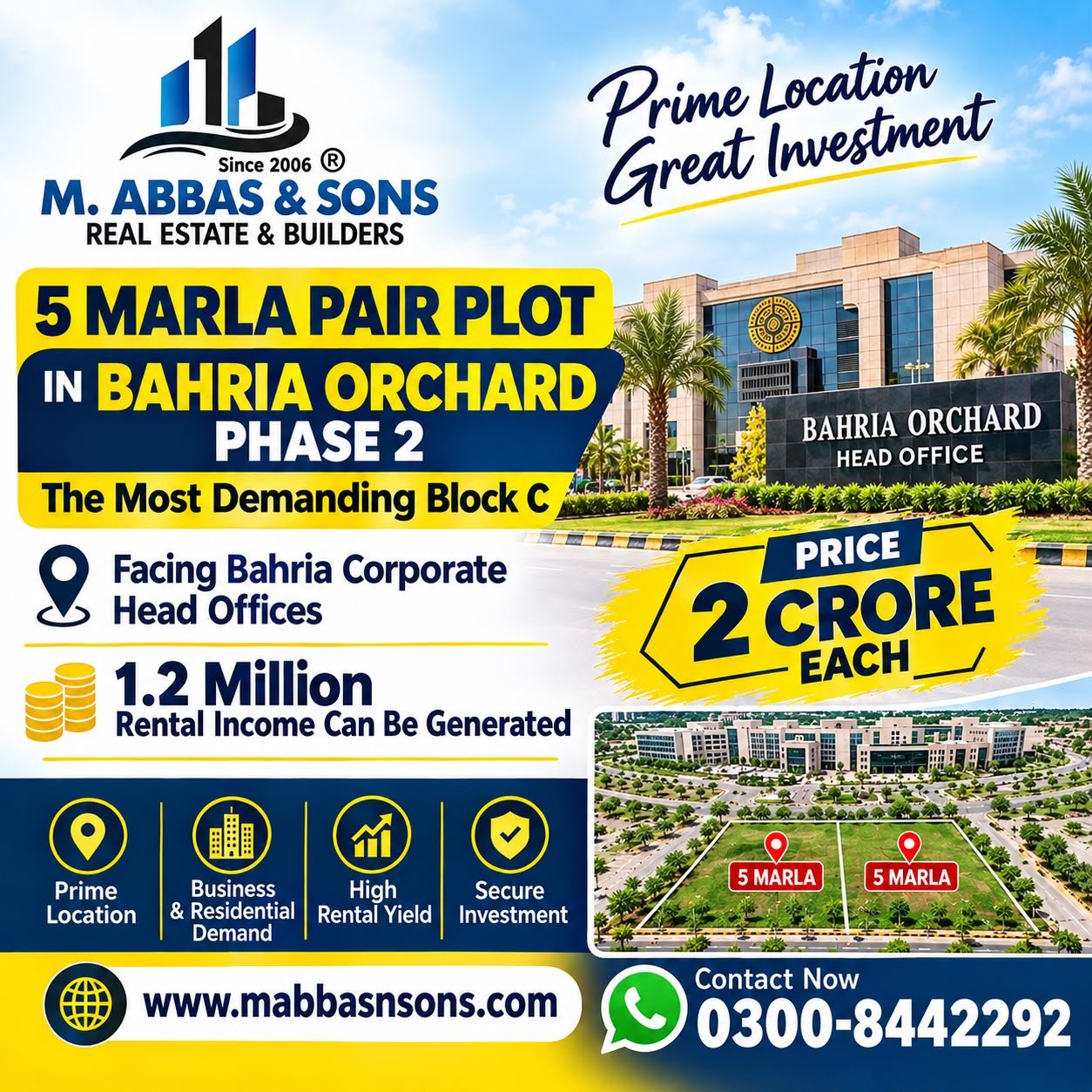 5 Marla Affordable Commercial Plots – Pair